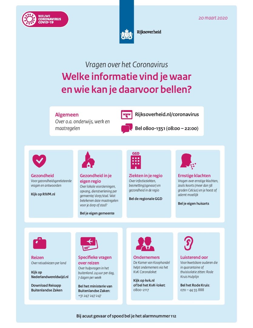 Maatregelen op onze composteerinrichtingen, rondom coronavirus